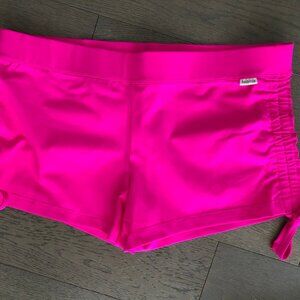 Vibrant Pink Athletic Shorts with Elastic Waistband